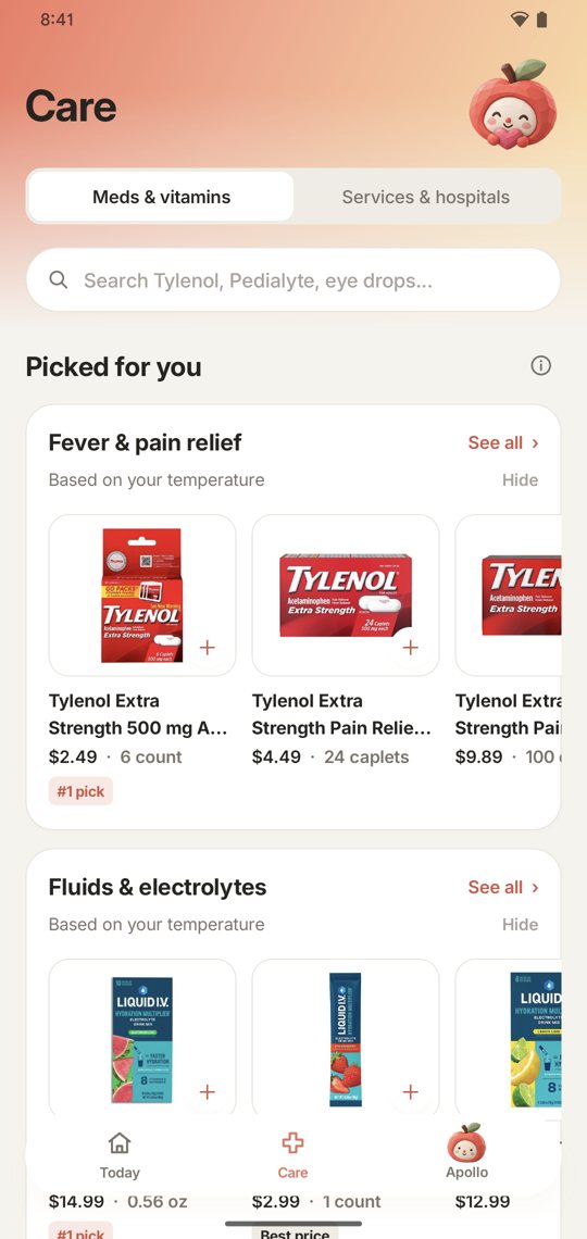 Care: Picked for you, based on your temperature